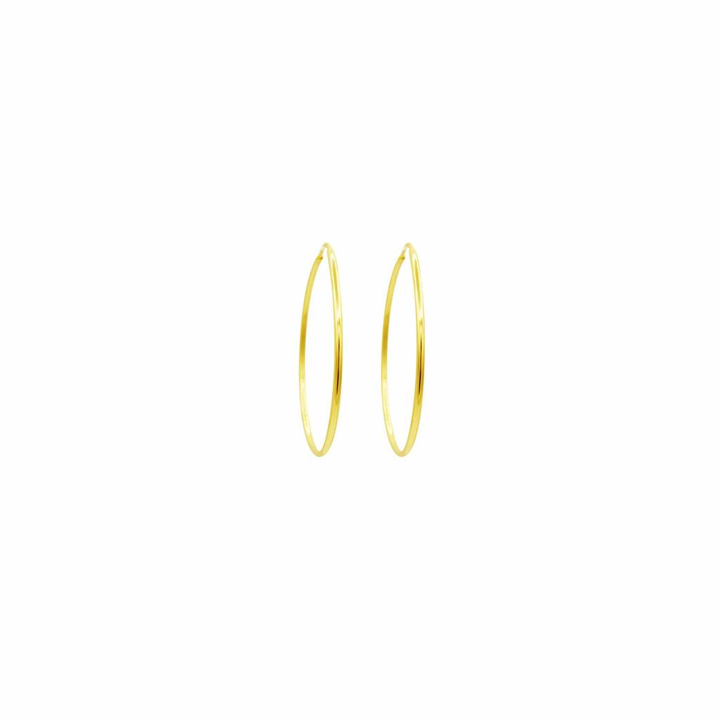 Skinny Gold Hoop Earrings Small By Talia Naomi Jewellery
