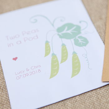 10 ‘Two Peas In A Pod' Seed Packet Favours, 2 of 5