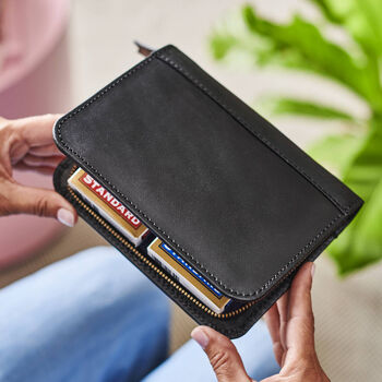 Personalised Leather Playing Card Holder And Uno Set, 5 of 6