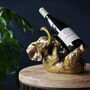 Gold Elephant Wine Bottle Holder, thumbnail 1 of 6
