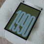 Personalised 'Groovin' Since Year Print Custom Poster, thumbnail 1 of 11