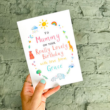 Personalised Mummy Mama 'Really Lovely' Birthday Card, 5 of 6