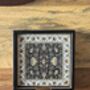 Set Of Six Coasters With Case, Indian Jaal Print, Black, thumbnail 3 of 5