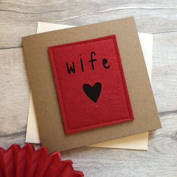 Wife/Girlfriend Felt Anniversary/Birthday Card, 2 of 3