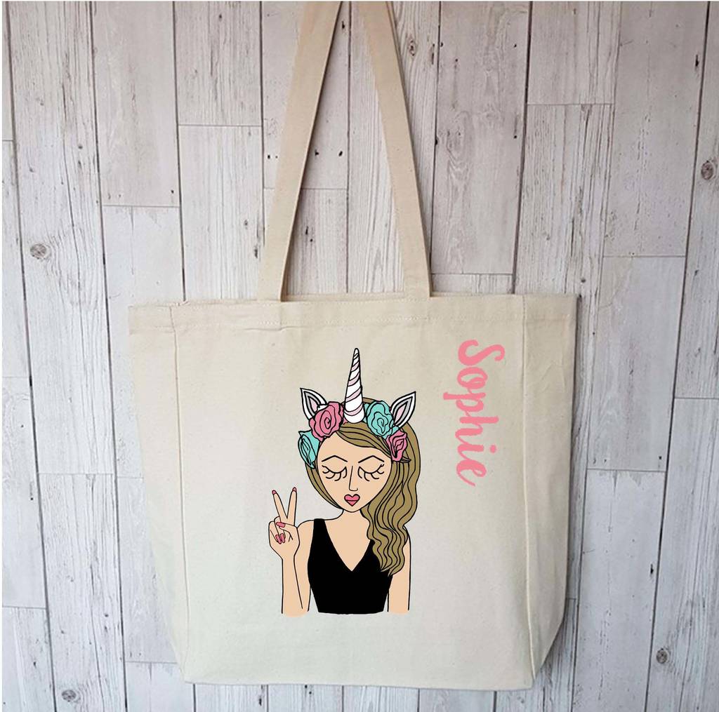 Personalised Be A Unicorn Tote Bag By Syd&Co | notonthehighstreet.com