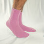 Ribbed Men's Bed Socks – Pink, thumbnail 3 of 3