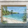 Grebe Beach, Durgan, Falmouth, Collage Art Card, thumbnail 1 of 4