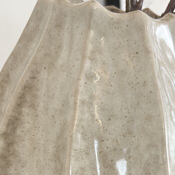 Abstract Fluted Taupe Vase Lizzy, 7 of 7