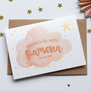 Personalised New Baby Cloud Card, 3 of 5