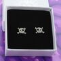 Simple Skull And Crossbones Stud Earrings, thumbnail 1 of 2