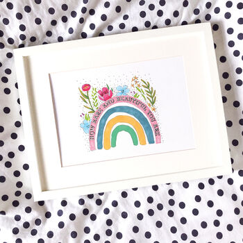 Personalised 'How Rare You Are Rainbow' Print, 4 of 6