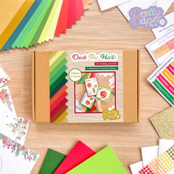 Deck The Halls Christmas Card Making Kit, 3 of 6