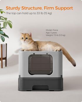 Hidden Cat Litter Box For Large Cats Anti Leaking, 2 of 12