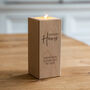 Personalised Happy New Home Gift Wood Candle Holder, thumbnail 4 of 5