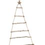 Wooden Hanging Christmas Tree With Star And Lights, thumbnail 3 of 4