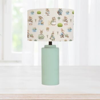 Bunny Family Lampshade, Vintage Linen, 2 of 2
