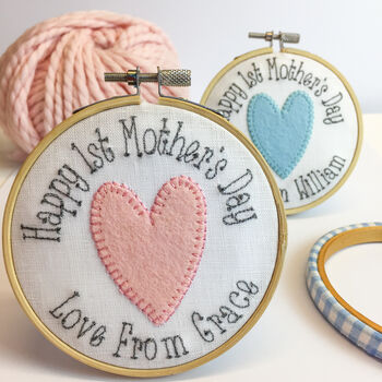 First Mothers Day Embroidered Personalised Card, 2 of 7