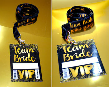 Team Bride Vip Pass Hen Party Lanyard Favours, 2 of 12
