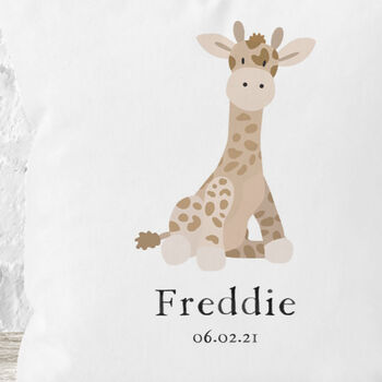 Personalised Giraffe Baby Cushion, 2 of 2
