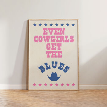 Even Cowgirls Get The Blues Western Print, 3 of 10