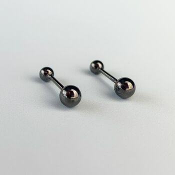 Sterling Silver Simple Ball Screw Back Stud Earrings, 4 of 7