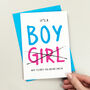 It's A Boy Or Girl Personalised New Baby Card, thumbnail 2 of 3