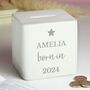 Personalised 'Born In' Money Box, thumbnail 1 of 2