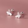 Sterling Silver Butterfly Stud Earrings, thumbnail 2 of 5