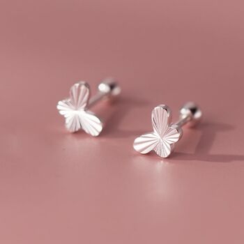 Sterling Silver Butterfly Stud Earrings, 2 of 5