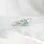 Teardrop Blue Topaz Silver Ring, thumbnail 3 of 8