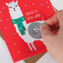 Alpaca Scratch Off Surprise Gift Christmas Card, thumbnail 4 of 4