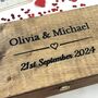 Personalised Couples Wooden Memory Box, thumbnail 2 of 11