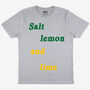 Salt Lemon And Lime Men’s Slogan T Shirt, thumbnail 3 of 3