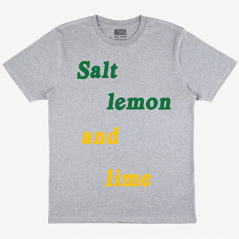 Salt Lemon And Lime Men’s Slogan T Shirt, 3 of 3
