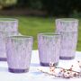 Set Of Four Embossed Heather Tumblers, thumbnail 3 of 6