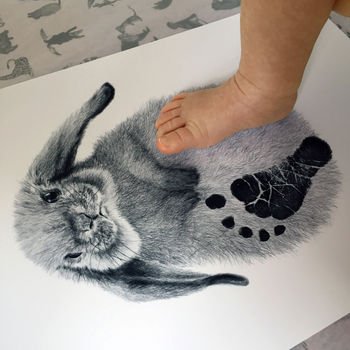 Personalised Baby Rabbit Footprint Kit, 5 of 9