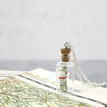 Personalised Map In A Bottle Pendant, 4 of 8