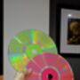 Swirl Trippy Upcycled 12' Laser Disc Decor, thumbnail 8 of 8