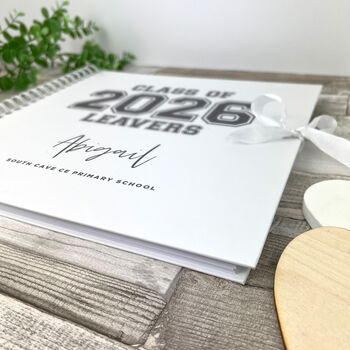 Personalised 'Class Of 2026' School Leavers Scrapbook And Friends Signing Book, 5 of 6