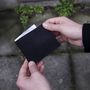 Black Washed Silk And Leather Wallet, thumbnail 2 of 4