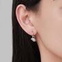 Sterling Silver Anatomical Brain And Heart Asymmetric Huggie Hoop Earrings, thumbnail 8 of 12