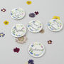 Personalised Vintage Floral Print Hen Party Badge, thumbnail 2 of 3