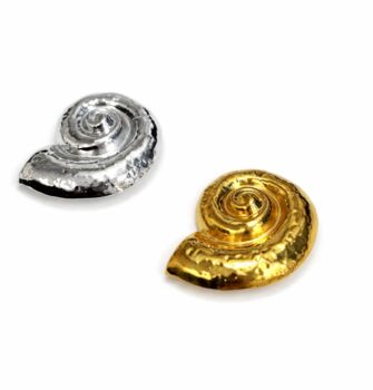 Statement Shell Fossil Brooch, 2 of 3