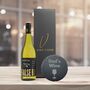 Vino Coco Father's Day Sauvignon Blanc White Wine And 'Dad's Wine' Slate Coaster Gift Set, thumbnail 1 of 8
