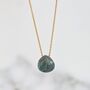 Emerald Teardrop May Birthstone Necklace, Gold, thumbnail 5 of 8