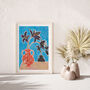 Still Life Print Of A Vase Of Lilies, thumbnail 1 of 9