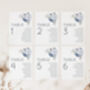 Wedding Seating Plan Cards Winter Blue Florals, thumbnail 2 of 7