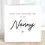Happy 1st Mother's Day As My Nanny Card, thumbnail 1 of 2