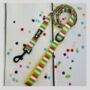 Multi Coloured Stripe Dog Lead, thumbnail 1 of 4