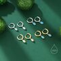 Sterling Silver Marquise Opal Huggie Hoops, thumbnail 1 of 11